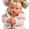 Llorens soft body pop met blond haar geluid en speen 33 cm - Afbeelding 6