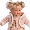 Llorens soft body pop met blond haar geluid en speen 33 cm - Afbeelding 4