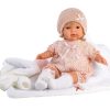 Llorens softbody babypop met blond haar geluid en speen 38 cm - Afbeelding 4