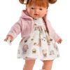 Llorens soft body pop met rood haar geluid en speen 33 cm - Afbeelding 8