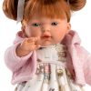 Llorens soft body pop met rood haar geluid en speen 33 cm - Afbeelding 4