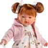 Llorens soft body pop met rood haar geluid en speen 33 cm