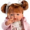 Llorens soft body pop met rood haar geluid en speen 33 cm - Afbeelding 6