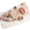 Llorens levensechte babypop softbody baby pop met geluid kleding kussen speen 42 cm - Afbeelding 3