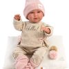 Llorens levensechte babypop softbody baby pop met geluid kleding kussen speen 42 cm - Afbeelding 10