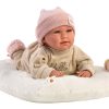 Llorens levensechte babypop softbody baby pop met geluid kleding kussen speen 42 cm - Afbeelding 4