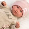 Llorens levensechte babypop softbody baby pop met geluid kleding kussen speen 42 cm