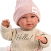 Llorens levensechte babypop softbody baby pop met geluid kleding kussen speen 42 cm - Afbeelding 2