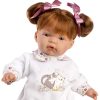 Llorens soft body babypop Joelle met rood haar en speen 38 cm