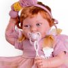 Antonio Juan pop babypop soft body rood haar kleding en speen 42 cm - Afbeelding 2