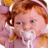 Antonio Juan pop babypop soft body rood haar kleding en speen 42 cm - Afbeelding 6