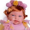 Antonio Juan pop babypop soft body rood haar kleding en speen 42 cm - Afbeelding 3