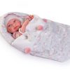 Antonio Juan levensechte babypop meisje fullbody met kleding slaapzak en speen 43 cm - Afbeelding 2