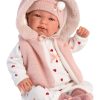 Llorens levensechte babypop soft body baby pop met geluid kleding en speen 44 cm - Afbeelding 5