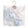 Llorens Poppenkleding 3 delig wit blauw Llorens voor pop 38 t/m 42 cm - Afbeelding 3