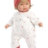 Llorens Poppenkleding 3 delig wit koraal Llorens voor pop 38 t/m 42 cm - Afbeelding 2