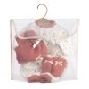 Llorens Poppenkleding 3 delig wit koraal Llorens voor pop 38 t/m 42 cm - Afbeelding 3