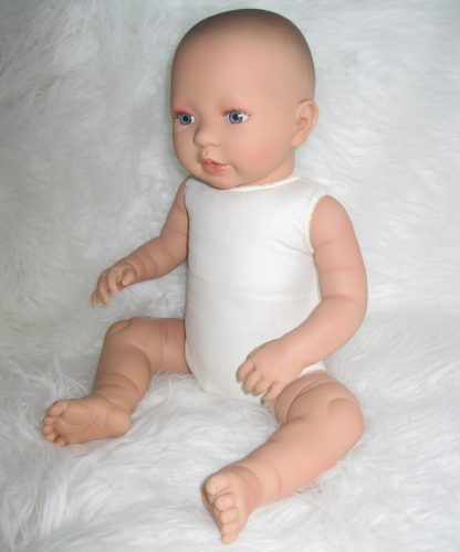 AD9 Levensechte Babypop Leoni soft body blauwe ogen met speen 52 cm - Afbeelding 10