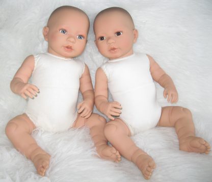 AD9 Levensechte Babypop Leoni soft body blauwe ogen met speen 52 cm - Afbeelding 7