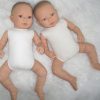 AD9s Levensechte Babypoppen set van 2 soft body blauwe en bruine ogen 52 cm - Afbeelding 2