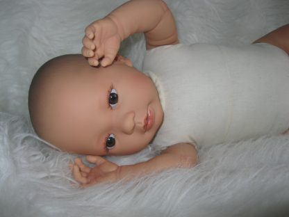 AD9d Levensechte Babypop Leoni soft body bruine ogen met kleding speen 52 cm - Afbeelding 14