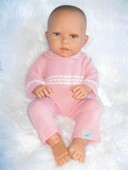 Poppenkleding By Astrup roze gebreid voor pop 48 t/m 52 cm - Afbeelding 4