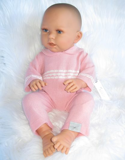 Poppenkleding By Astrup roze gebreid voor pop 48 t/m 52 cm - Afbeelding 5