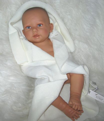 Poppen omslagdeken creme voor poppen maat 35 t/m 53 cm - Afbeelding 2