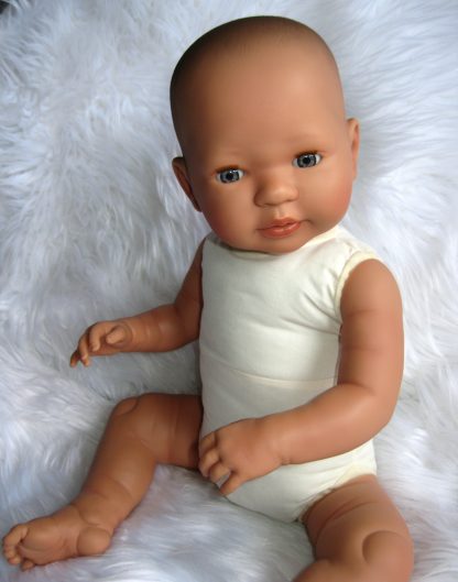 AD7 Levensechte Babypop Lisa soft body met slaapogen en speen 52 cm - Afbeelding 22