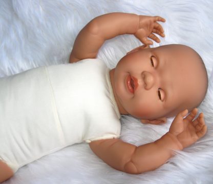 AD7 Levensechte Babypop Lisa soft body met slaapogen en speen 52 cm - Afbeelding 20