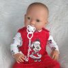 AD7b Levensechte Babypop soft body slaapogen kleding speen 52 cm