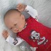 AD7b Levensechte Babypop soft body slaapogen kleding speen 52 cm - Afbeelding 20