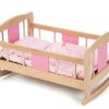 Aanbieding : Houten poppenbed - Tidlo poppen schommelwieg met bekleding