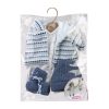 Llorens Poppenkleding 4 delig blauw wit Llorens voor pop 40 t/m 43 cm - Afbeelding 4