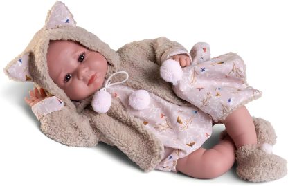Antonio Juan pop babypop soft body bruine ogen in kleding 42 cm - Afbeelding 3