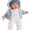 Llorens Poppenkleding 4 delig blauw wit Llorens voor pop 40 t/m 43 cm - Afbeelding 3