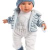 Llorens Poppenkleding 4 delig blauw wit Llorens voor pop 40 t/m 43 cm - Afbeelding 8