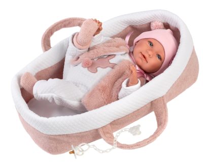 Llorens Poppenkleding 5 delig met reiswieg  Llorens voor pop 40 t/m 44 cm - Afbeelding 3
