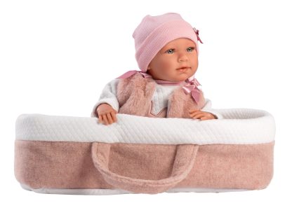 Llorens Poppenkleding 5 delig met reiswieg  Llorens voor pop 40 t/m 44 cm - Afbeelding 8