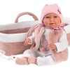 Llorens Poppenkleding 5 delig met reiswieg  Llorens voor pop 40 t/m 44 cm - Afbeelding 7