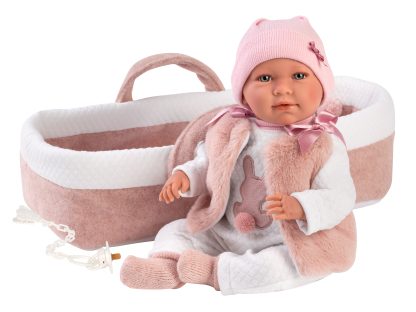 Llorens Poppenkleding 5 delig met reiswieg  Llorens voor pop 40 t/m 44 cm - Afbeelding 7