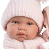 Llorens levensechte babypop full body meisje met kleding deken en speen 44 cm
