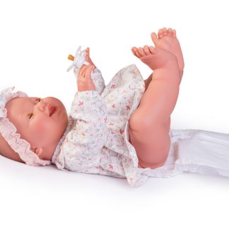 Antonio Juan babypop fullbody meisje met slaapogen kleding en speen 42 cm