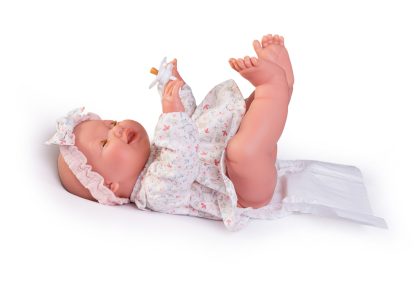 Antonio Juan babypop fullbody meisje met slaapogen kleding en speen 42 cm - Afbeelding 4