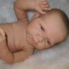 ADK1c Levensechte Babypop new born meisje in gebreid setje peach 52 cm - Afbeelding 9