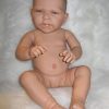 ADK1c Levensechte Babypop new born meisje in gebreid setje peach 52 cm - Afbeelding 13