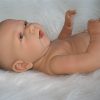 ADK1c Levensechte Babypop new born meisje in gebreid setje peach 52 cm - Afbeelding 4