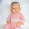 ADK1b Levensechte Babypop new born meisje in gebreid pakje 52 cm