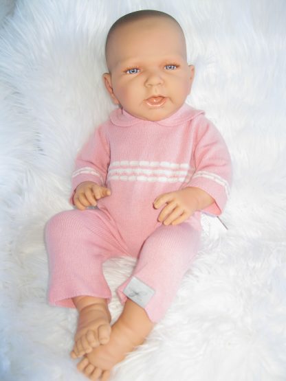 ADK1b Levensechte Babypop new born meisje in gebreid pakje 52 cm - Afbeelding 2