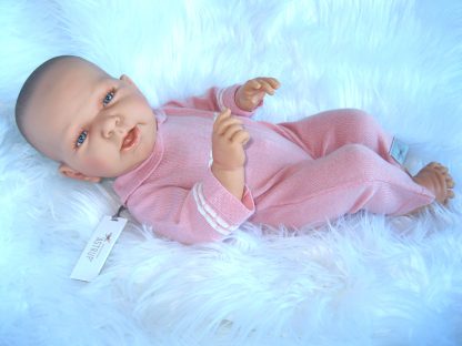 ADK1b Levensechte Babypop new born meisje in gebreid pakje 52 cm - Afbeelding 3